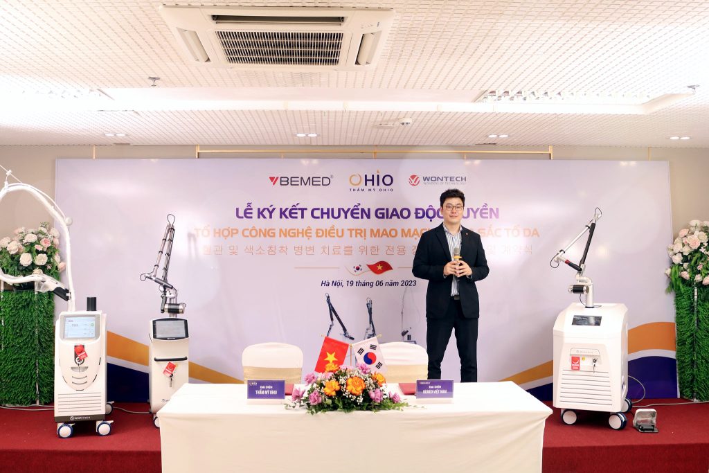 Mr Isaac Jang - Giám đốc KD Khu vực Châu Á - Thái Bình Dương (Wontech) phát biểu tại buổi lễ