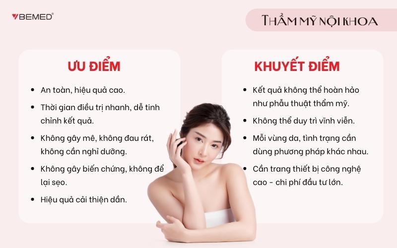 Ưu & Khuyết điểm của thẩm mỹ nội khoa